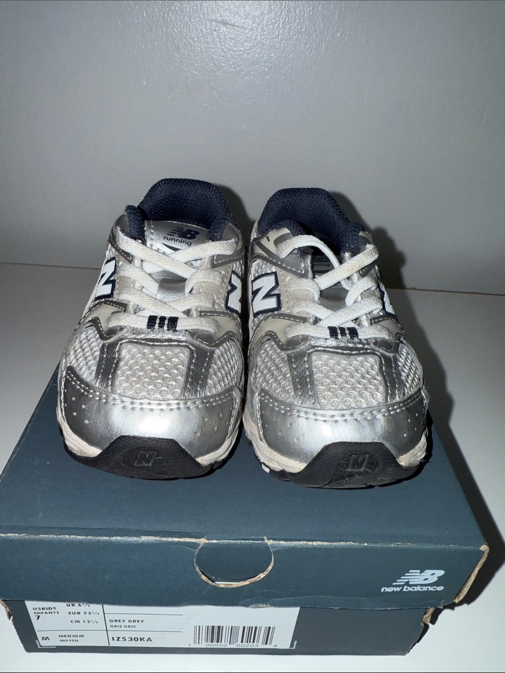 New Balance 530 Kids Silver and Black Sneakers